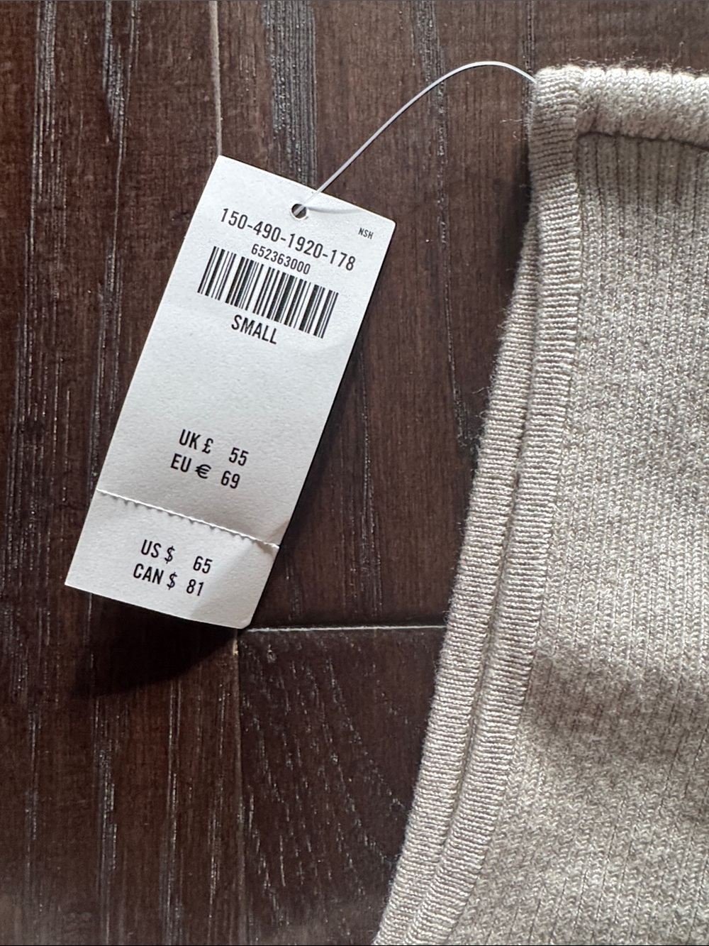 Abercrombie & Fitch One-Shoulder Ribbed Cream Sweater - Picture 2 of 6